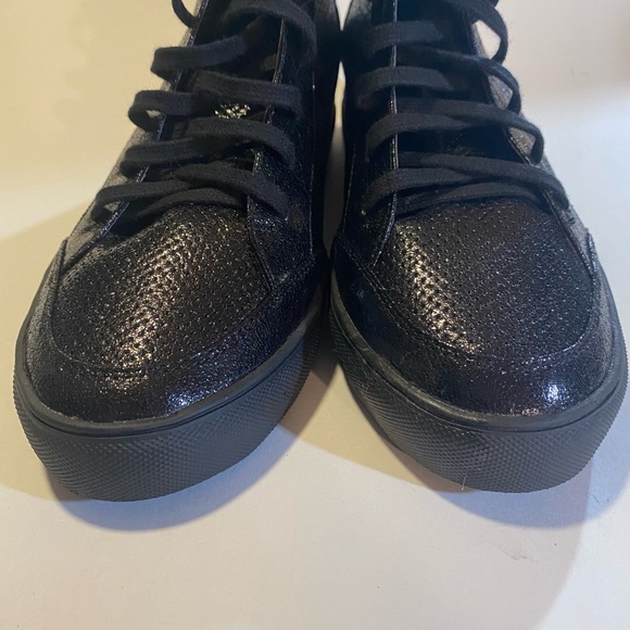 Beau+Ashe Glittery black mesh hi top sneakers size 11, like new. Sexy, club wear - Picture 11 of 14